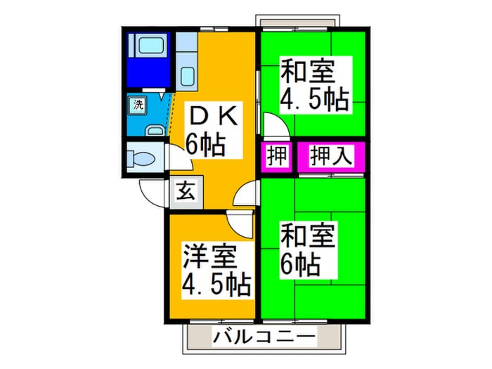 アーバンハイツの物件間取画像