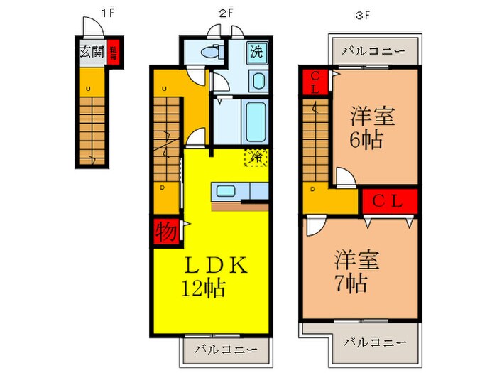 サンハイムⅡの物件間取画像