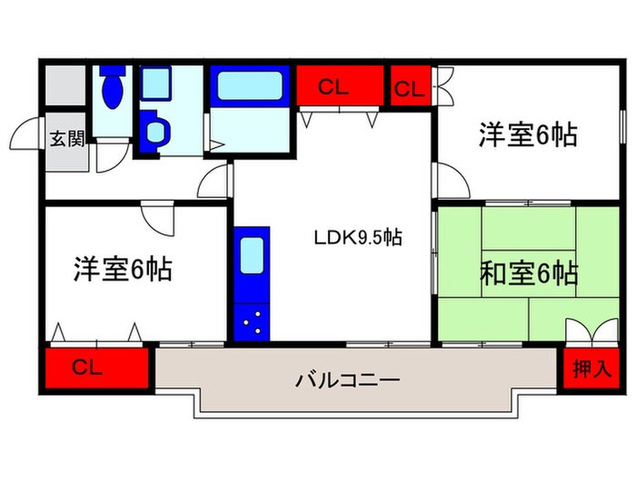 アメニティノ－ブルの物件間取画像