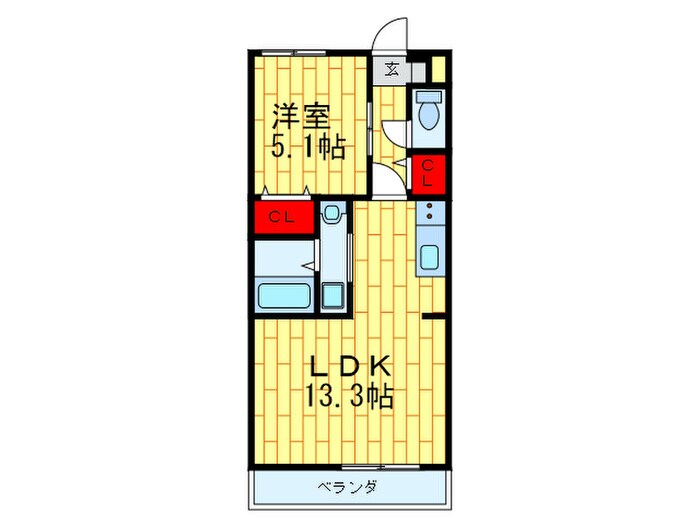 アムール清瀧の物件間取画像