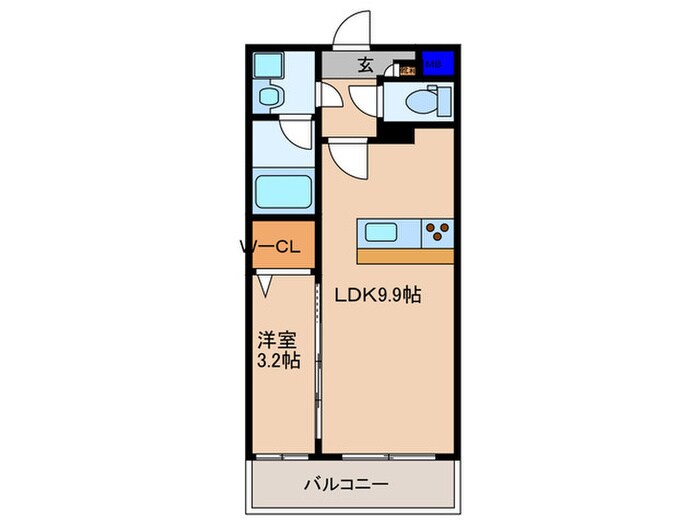 エクセルシア天神橋の物件間取画像