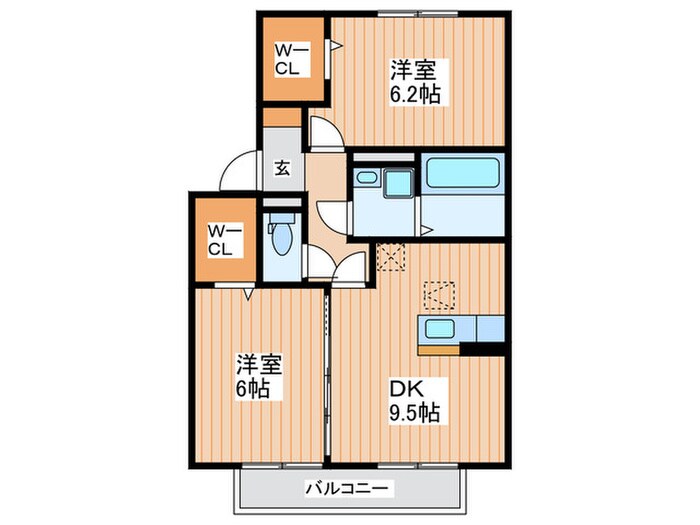 アム－ルの物件間取画像