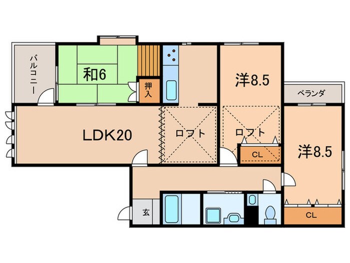 SEメゾン新在家の物件間取画像