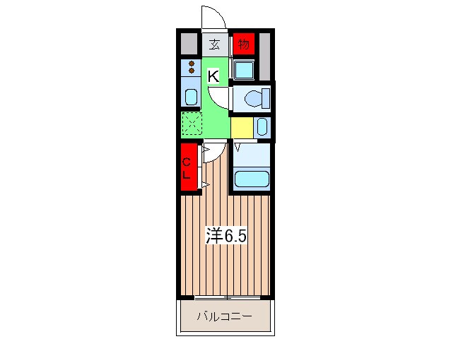 ジュネ－ゼグラン淀屋橋の物件間取画像