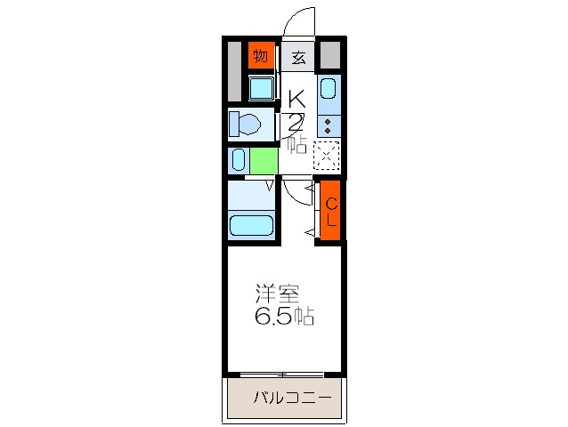 ジュネ－ゼグラン淀屋橋の物件間取画像