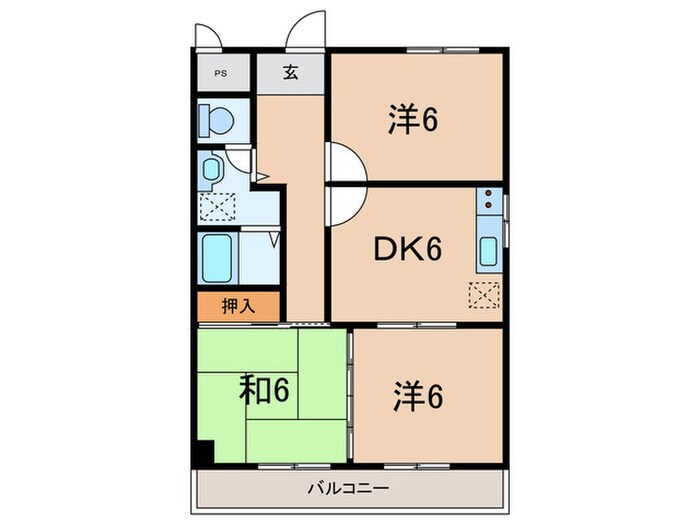 フェイバリ－甲東園Ⅱの物件間取画像