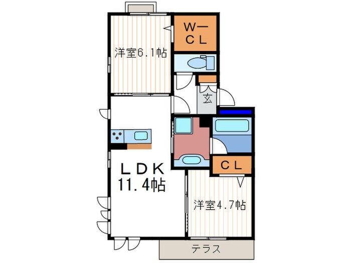 アヴィスエールの物件間取画像