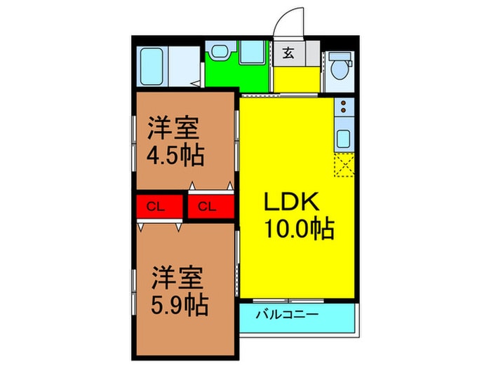 ｐｅｒｓｉｍｍｏｎ香里園の物件間取画像