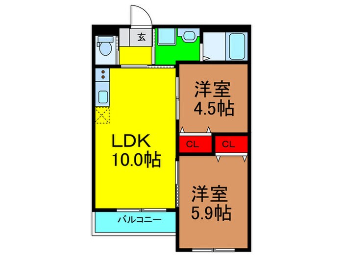 ｐｅｒｓｉｍｍｏｎ香里園の物件間取画像