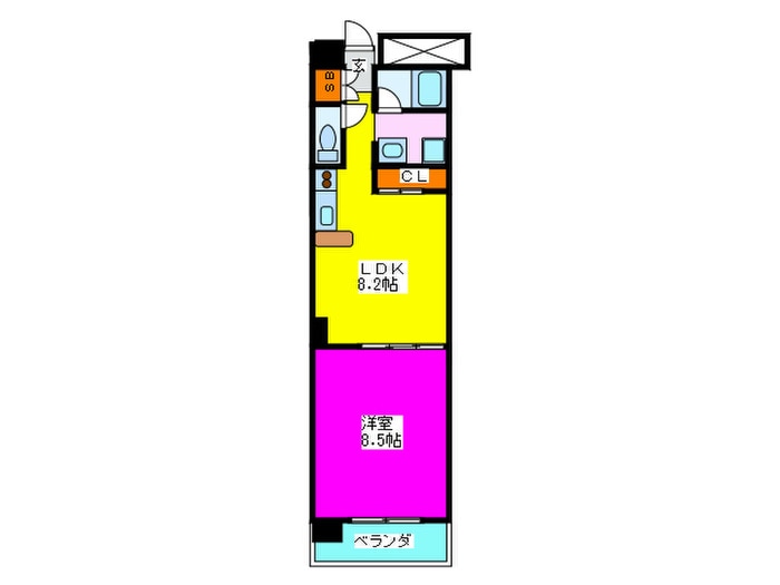 レインボーコート谷町五の物件間取画像