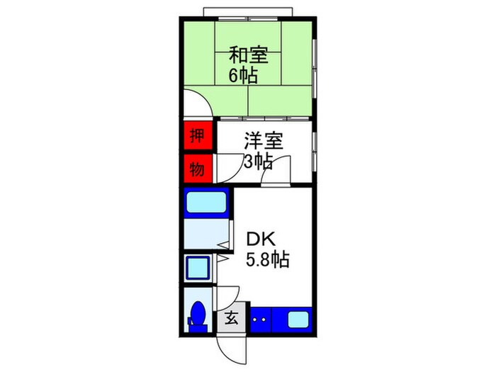 サンヴェルデ石橋の物件間取画像