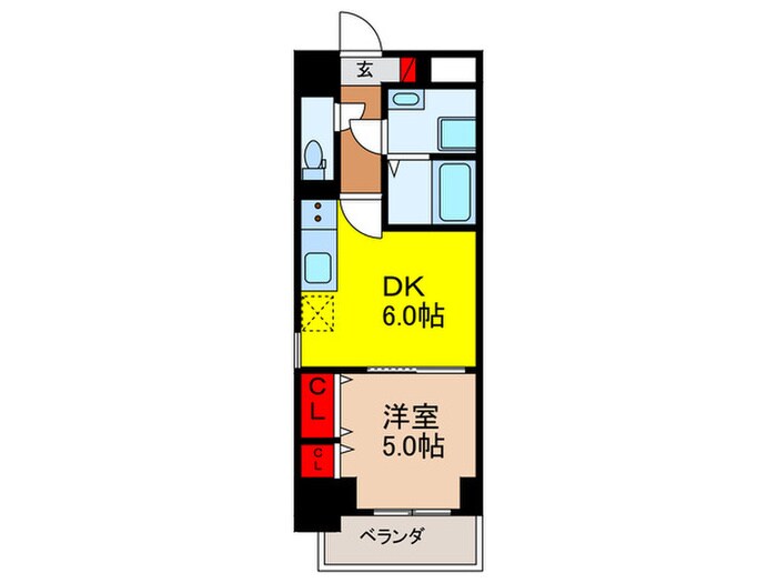 リアライズ鶴橋東Ⅱの物件間取画像