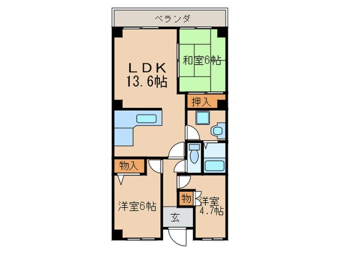 ディック・ベルの物件間取画像