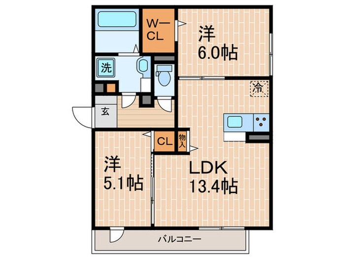 SAKURA甲子園三保町の物件間取画像