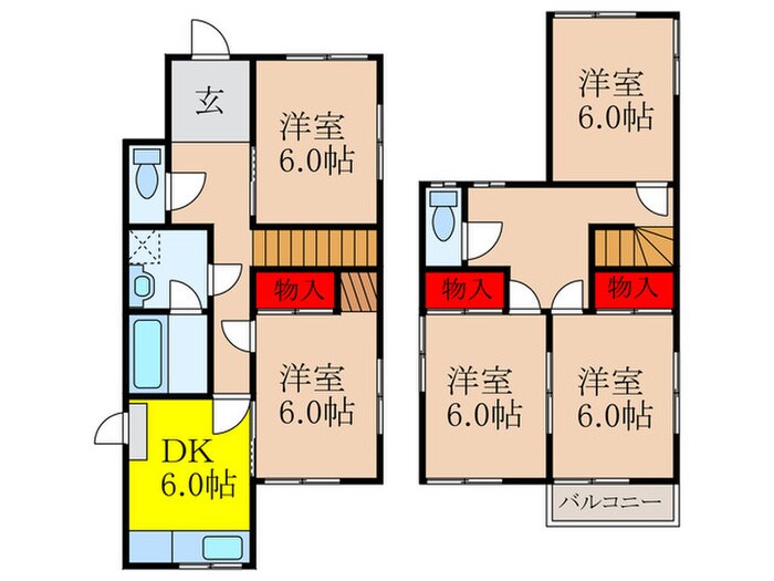 池田市渋谷２丁目貸家の物件間取画像