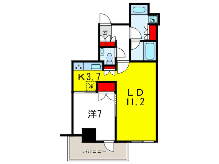 シエリアタワー千里中央（3703）の物件間取画像