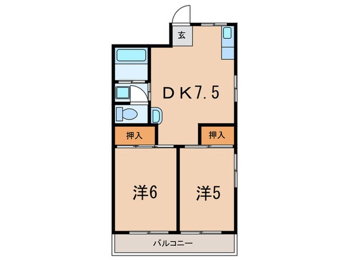 グリ－ンヒル舞子Ａ棟の物件間取画像