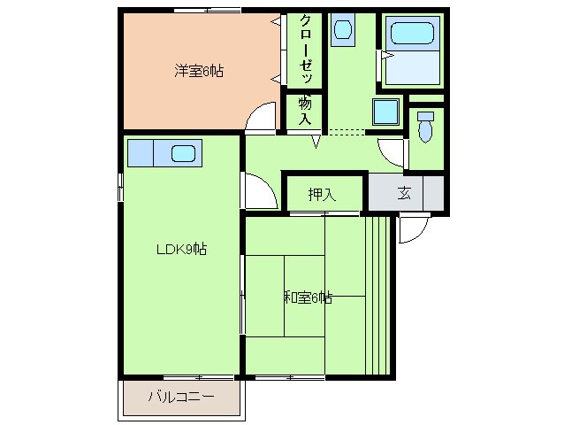 ウイング三宅Ａ棟の物件間取画像