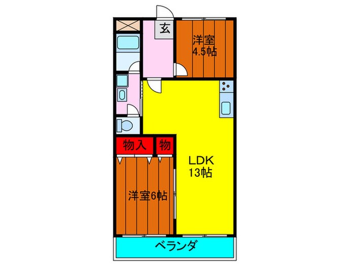 レオハイム木屋の物件間取画像