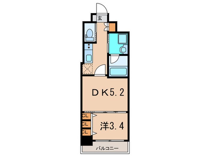 西宮北口ﾌﾟﾗｲﾏﾘｰﾜﾝｶﾞｰﾃﾞﾝﾃﾗｽの物件間取画像