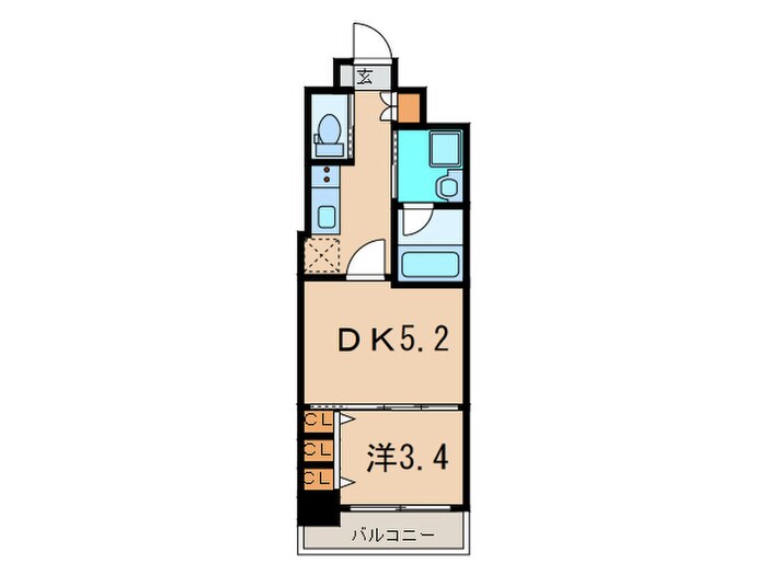 西宮北口ﾌﾟﾗｲﾏﾘｰﾜﾝｶﾞｰﾃﾞﾝﾃﾗｽの物件間取画像