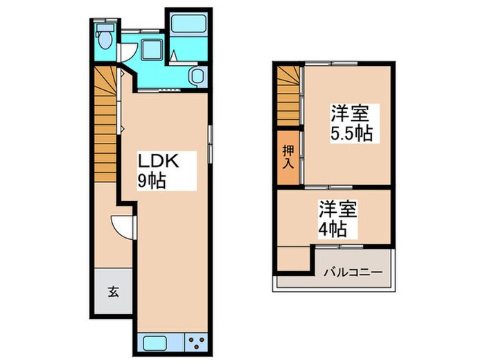 天美西戸建ての物件間取画像