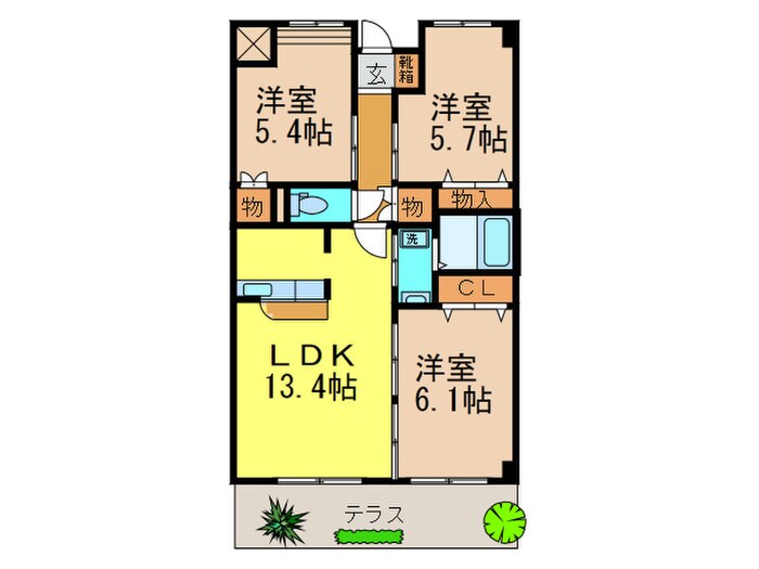 グランドバレ－の物件間取画像