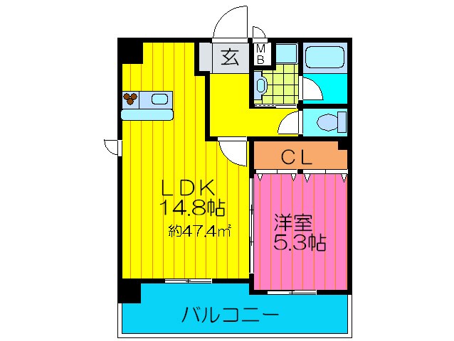 レジディア城北公園通の物件間取画像