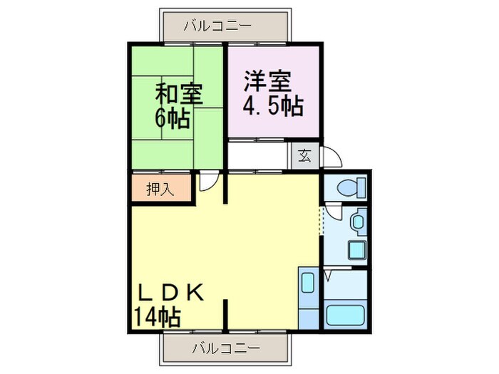 グリーンベルⅡＣ棟の物件間取画像