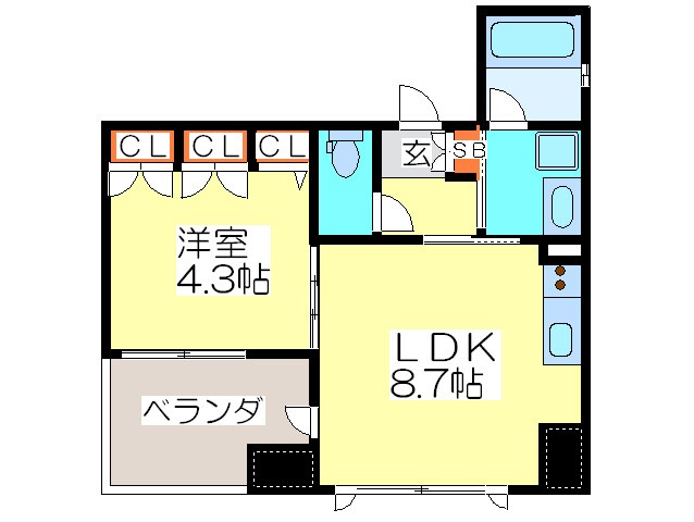 ア－デンタワ－北堀江の物件間取画像