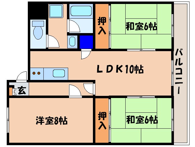 オウミ住宅ビルの物件間取画像