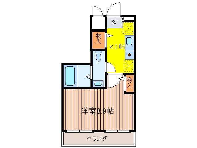 ジュネス東住吉の物件間取画像