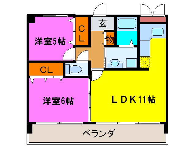 ルグラン服部の物件間取画像