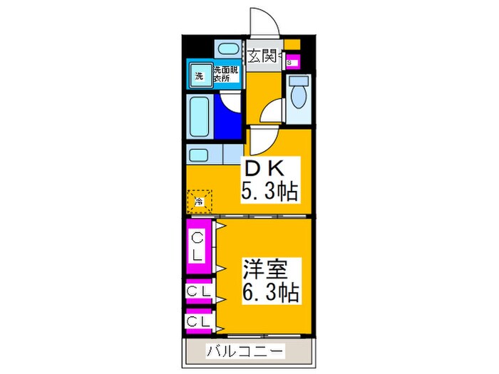 コンフォ－ル平野の物件間取画像