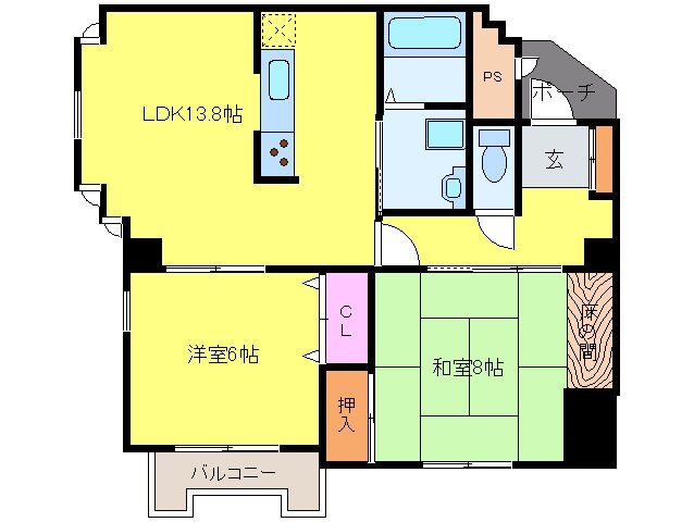 パーシモン本町の物件間取画像