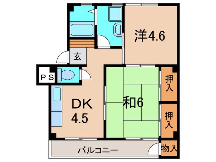 パルファム梅ノ木の物件間取画像