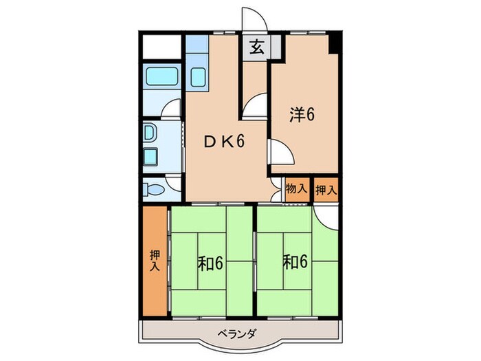 コスモカウンティーの物件間取画像