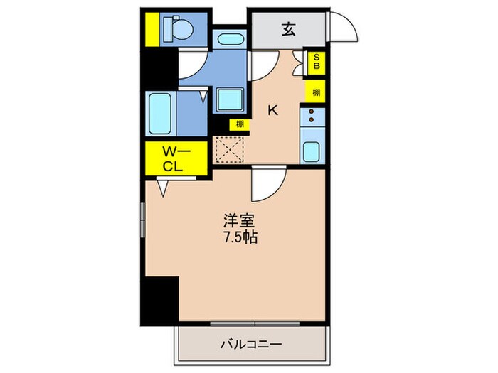 ﾚｼﾞﾃﾞﾝｽ神戸ｳｨｽﾃﾘｱﾊﾟｰｸの物件間取画像