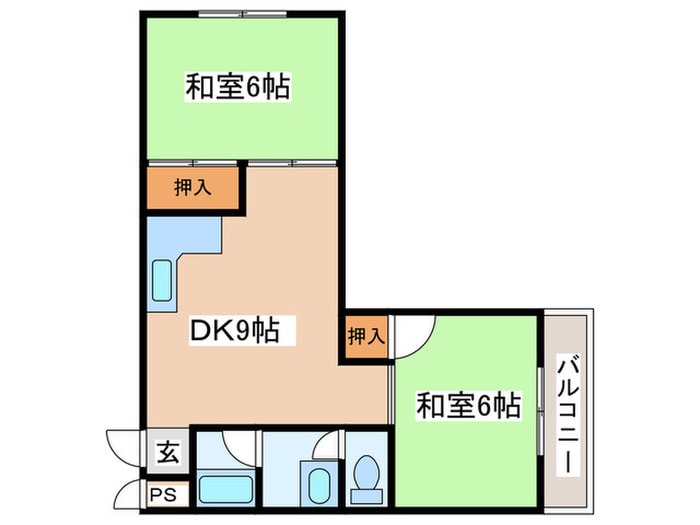 ラフィーネ三国の物件間取画像