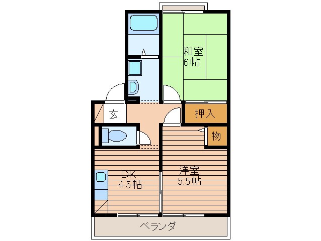 ハイツＫ２の物件間取画像