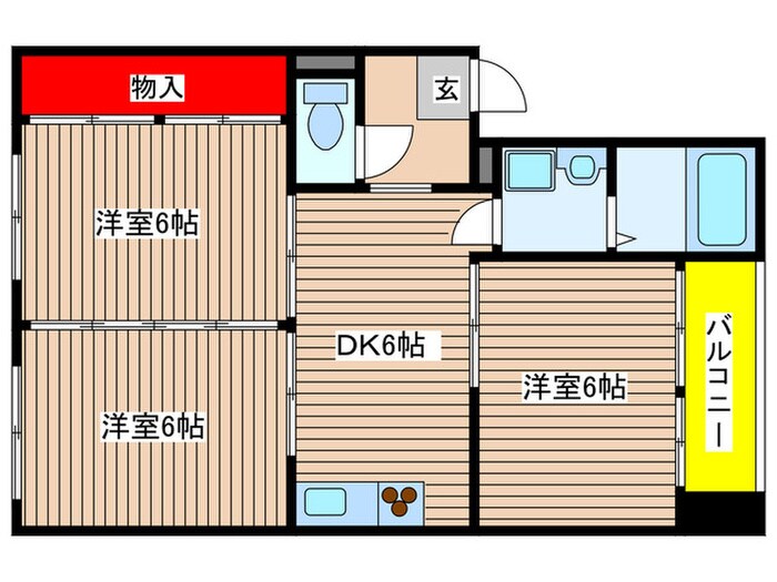 ハイツ中西の物件間取画像