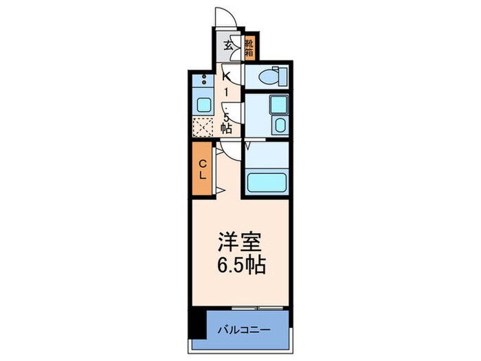 仮）ﾌｧｰｽﾄﾌｨｵｰﾚ難波ｸﾚｼｱ(606)の物件間取画像