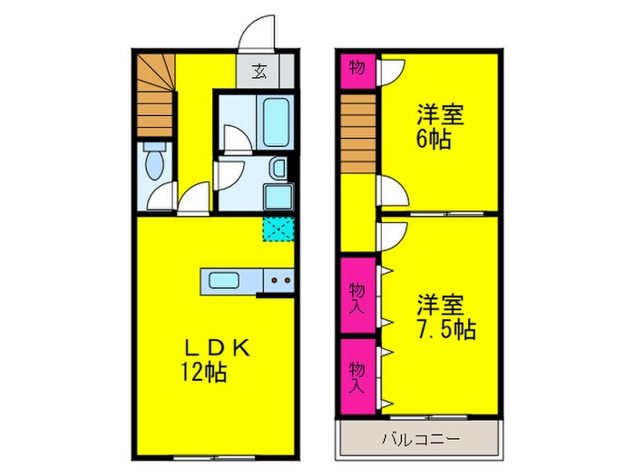 タウンコート泉南の物件間取画像