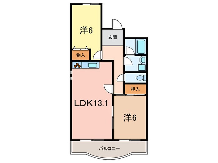 ダイヤガ－デン岡本の物件間取画像