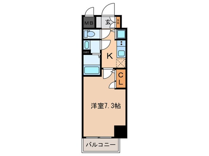 ﾌﾟﾚｻﾝｽ三宮ﾌﾗﾜｰﾛｰﾄﾞ(506)の物件間取画像