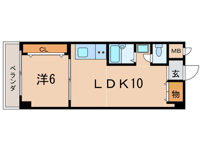パセオデル芦屋の物件間取画像