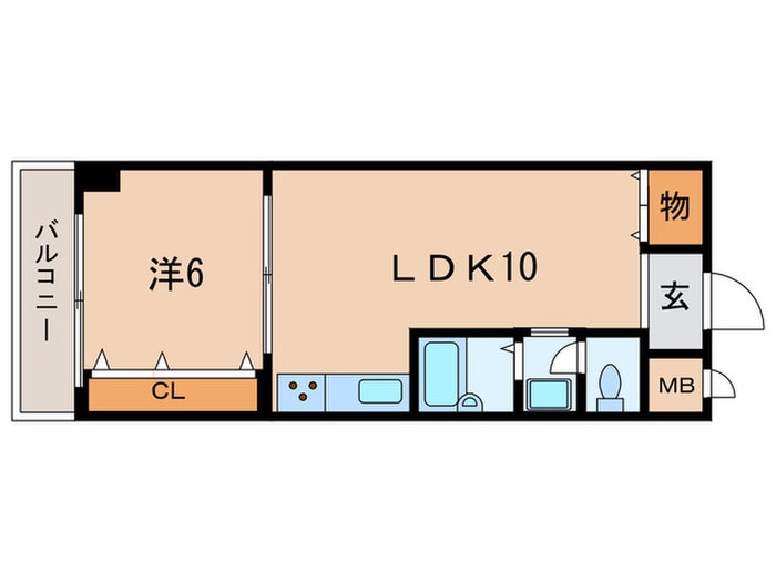 パセオデル芦屋の物件間取画像