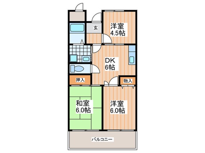 グランドヴィラ香里の物件間取画像