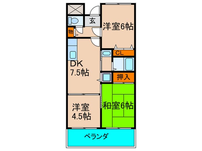 グランドヴィラ香里の物件間取画像