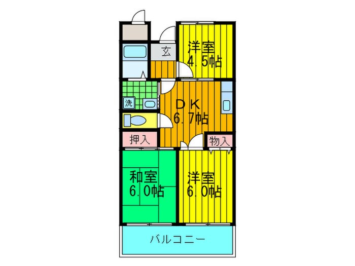 グランドヴィラ香里の物件間取画像